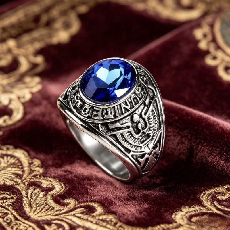 Eagle Crest Crystal Statement Ring