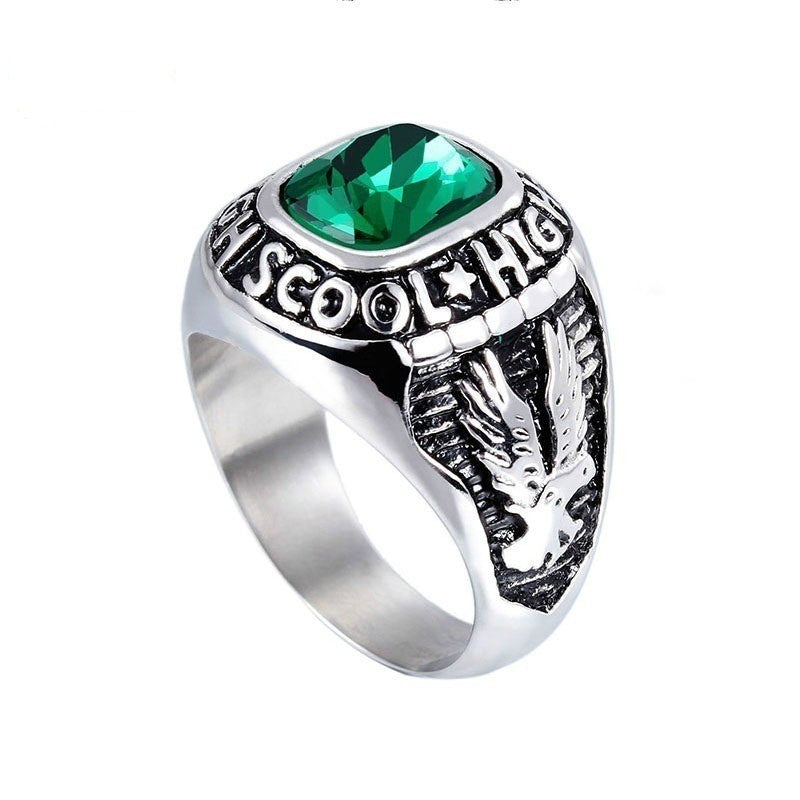 Eagle Crest Crystal Statement Ring
