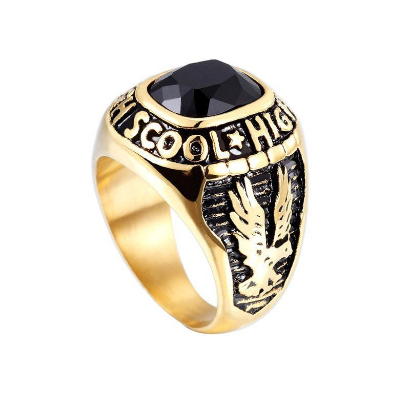 Eagle Crest Crystal Statement Ring