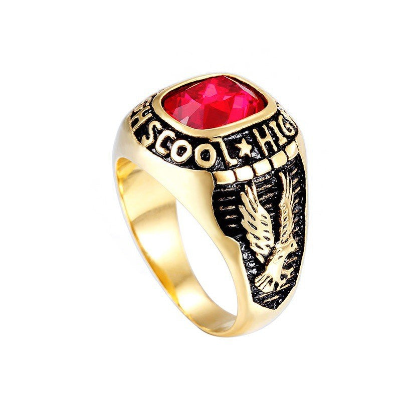 Eagle Crest Crystal Statement Ring