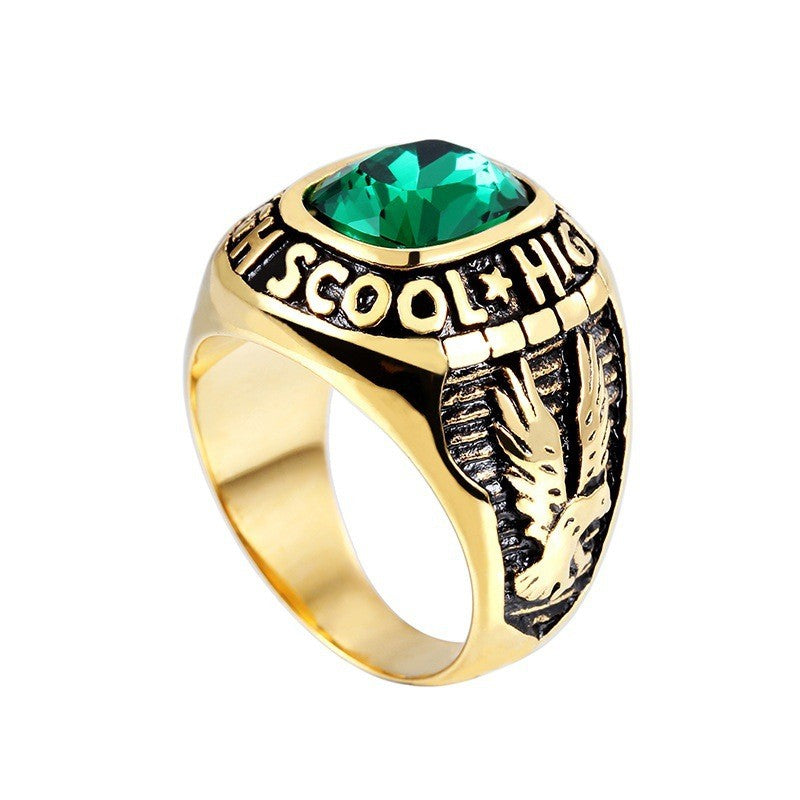 Eagle Crest Crystal Statement Ring