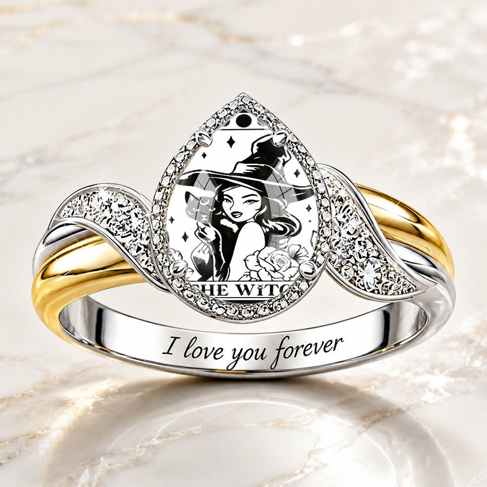 Witch Portrait Bypass Ring