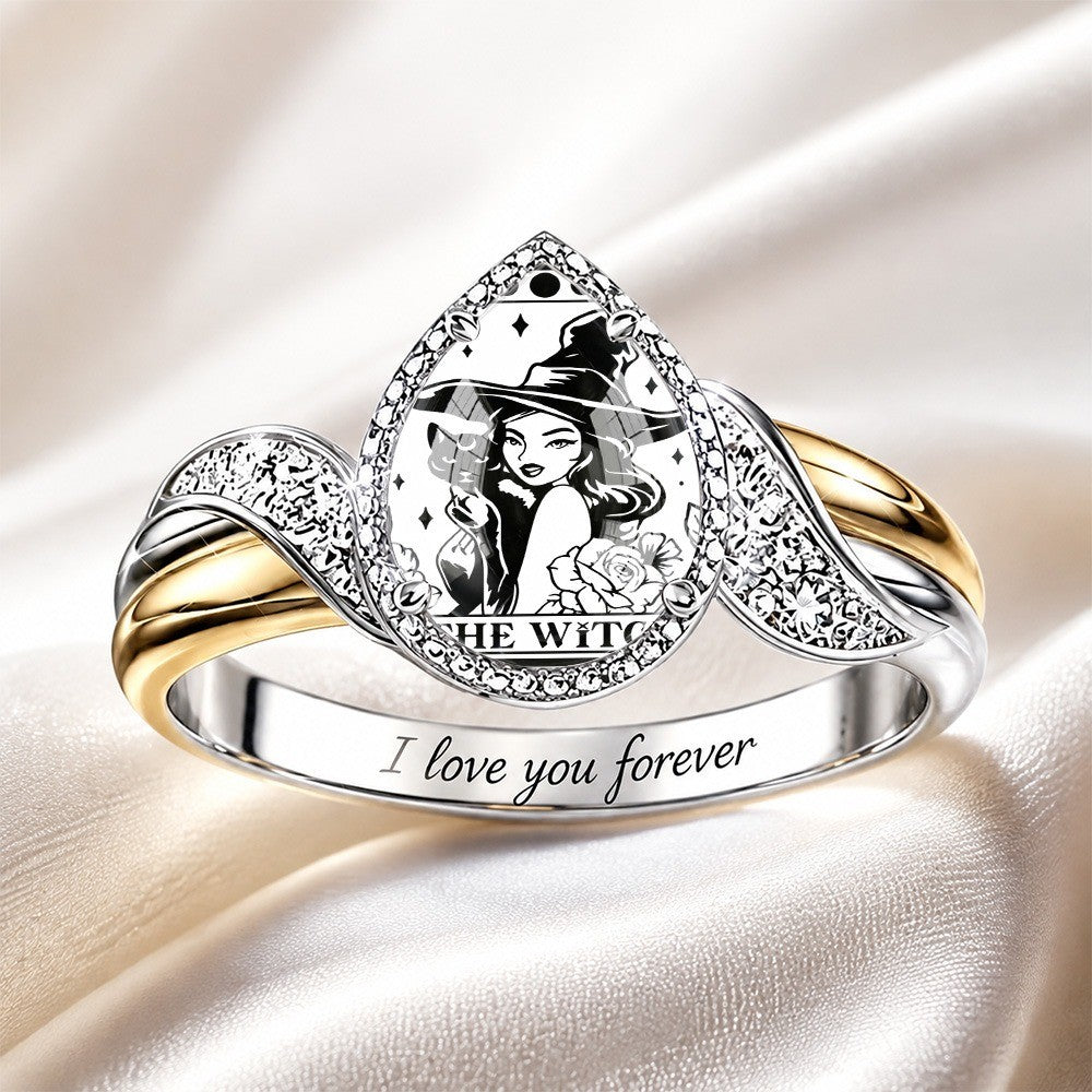 Witch Portrait Bypass Ring