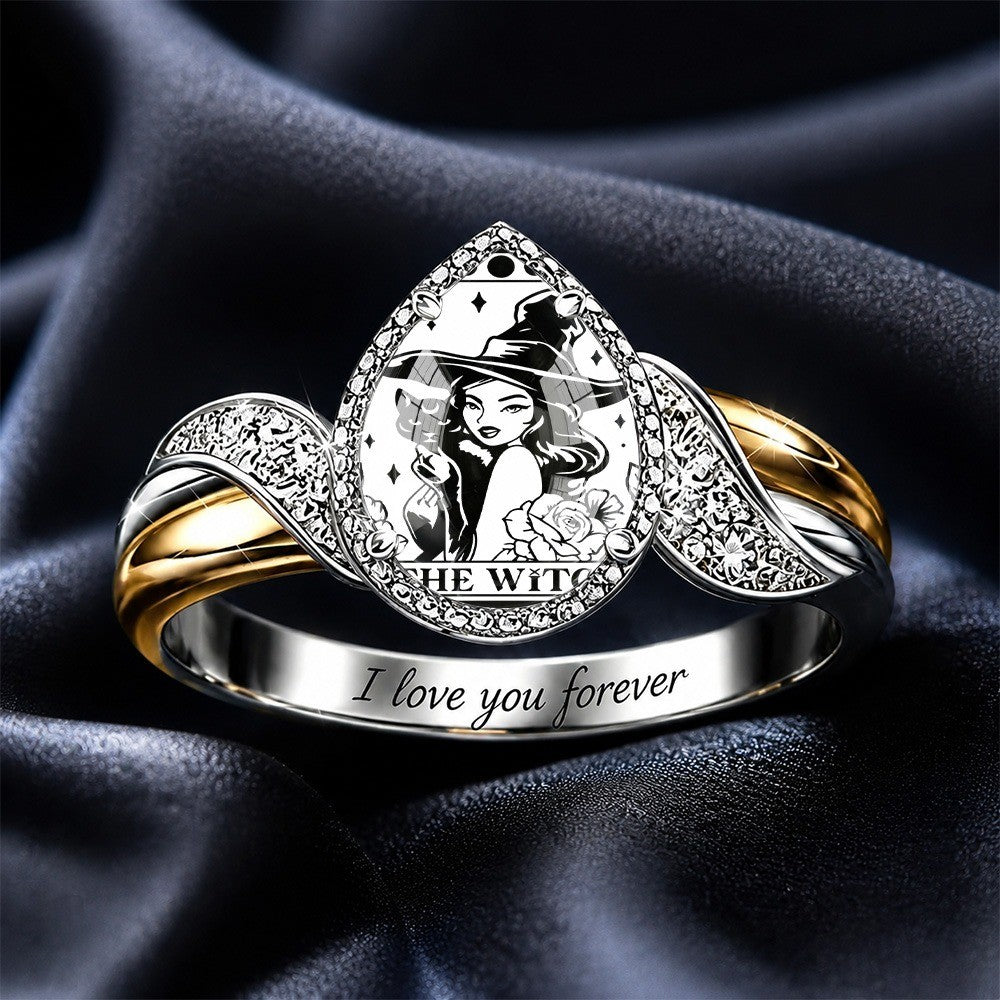 Witch Portrait Bypass Ring