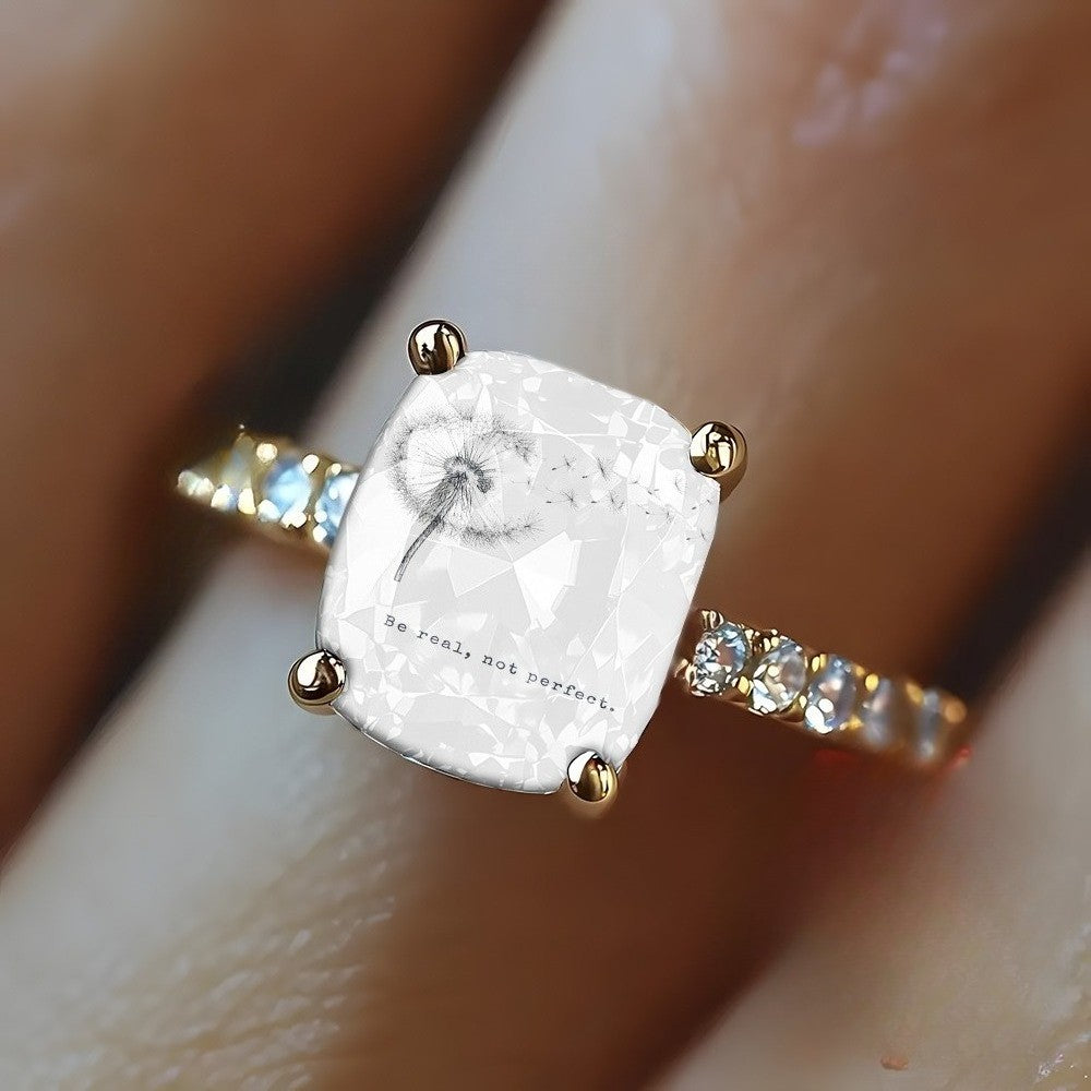 Dandelion Square Statement Ring