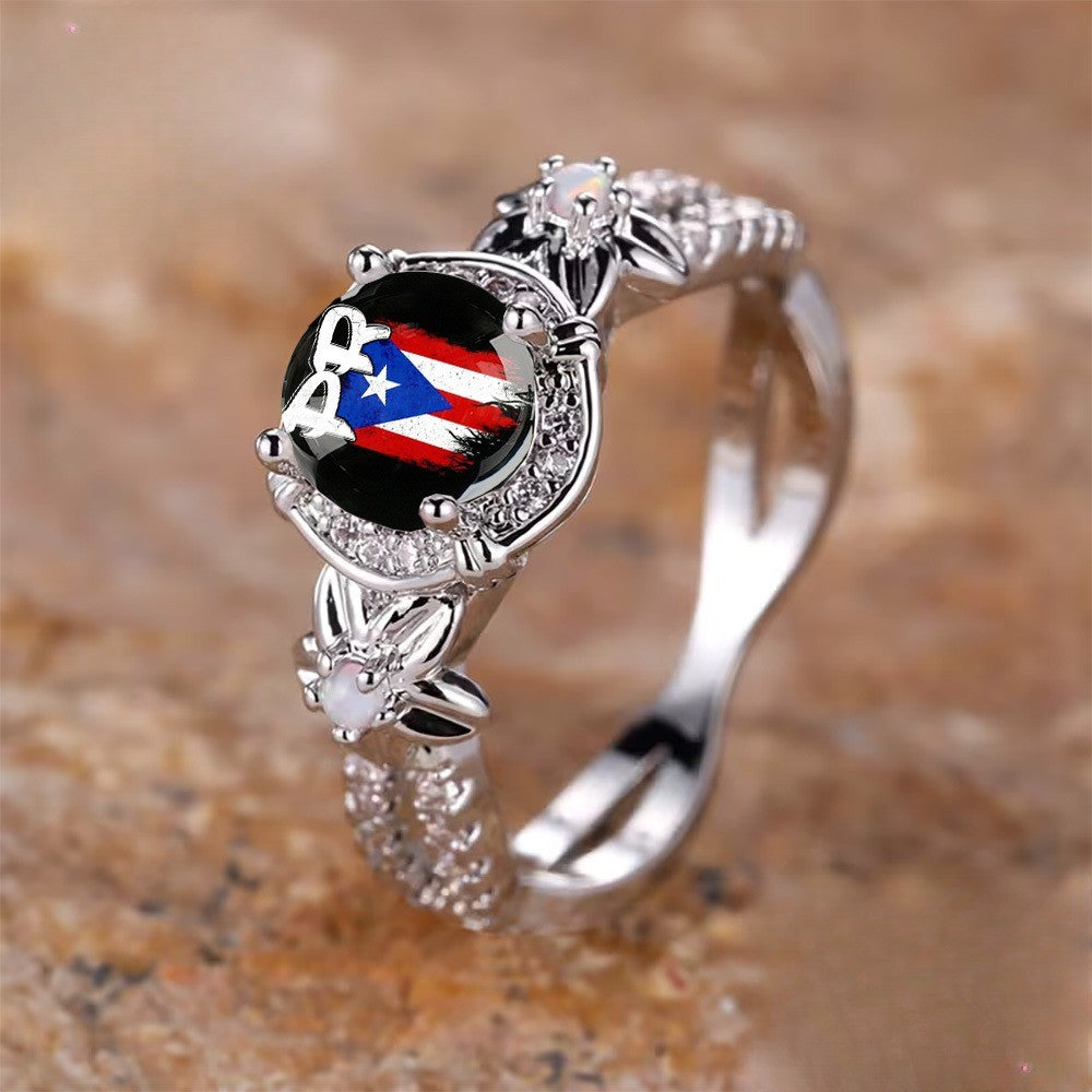 Puerto Rican Flag Ring