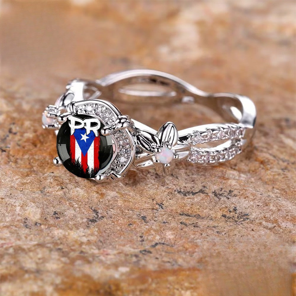 Puerto Rican Flag Ring