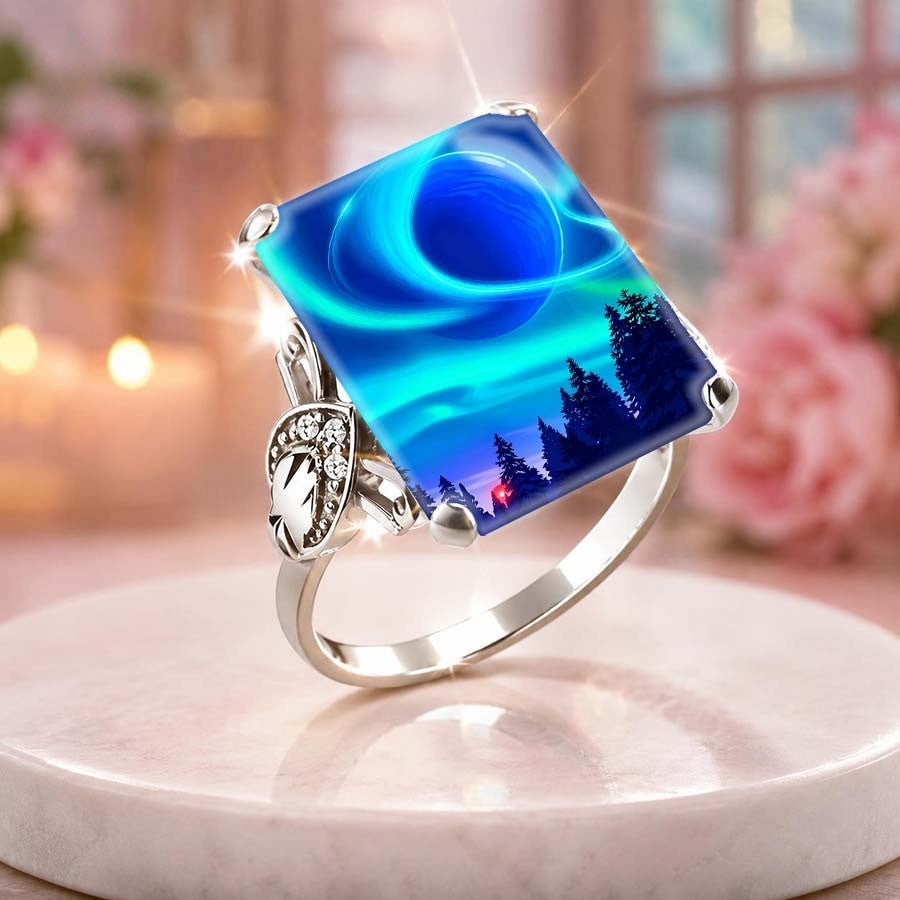 Aurora Forest Square Ring