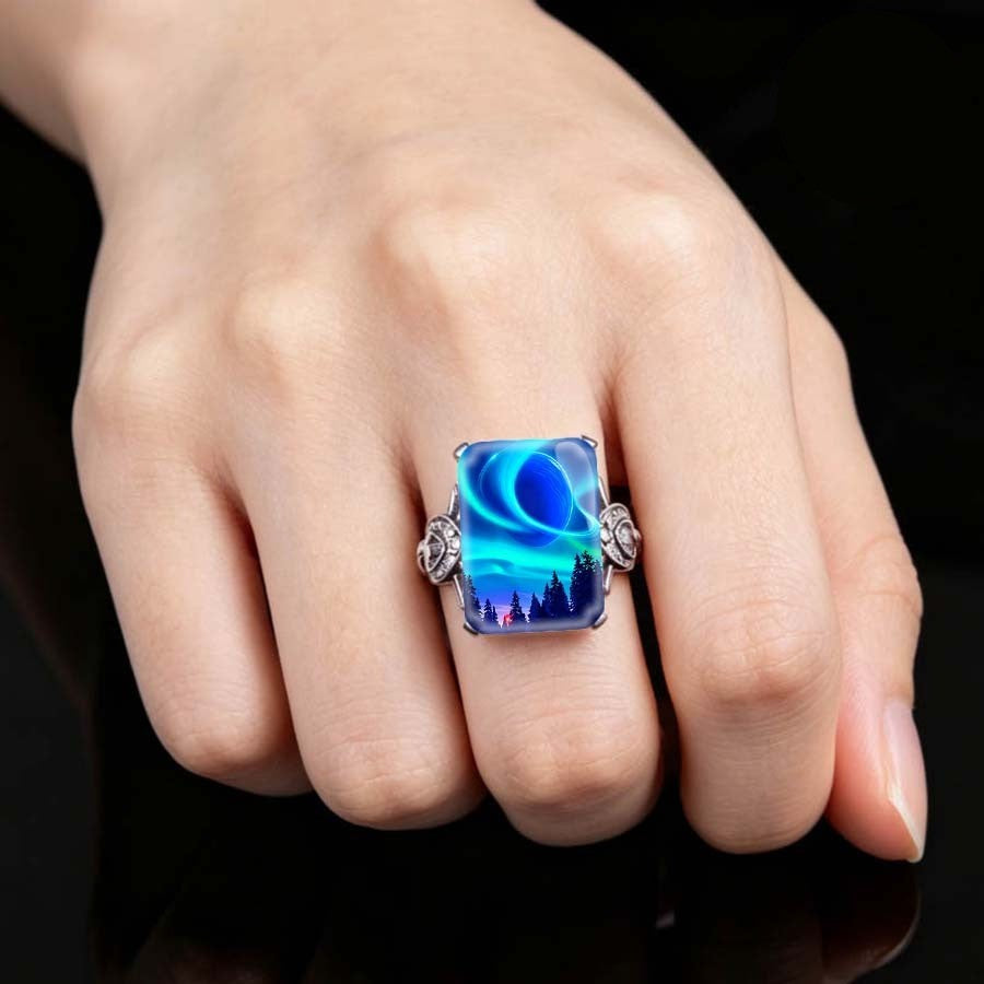 Aurora Forest Square Ring