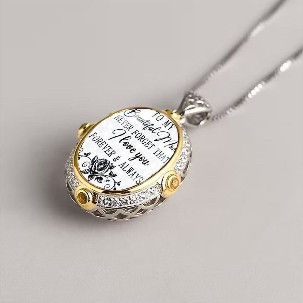 Beautiful Mom Oval Pendant Necklace