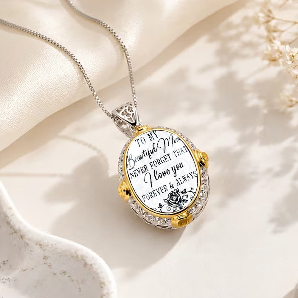 Beautiful Mom Oval Pendant Necklace