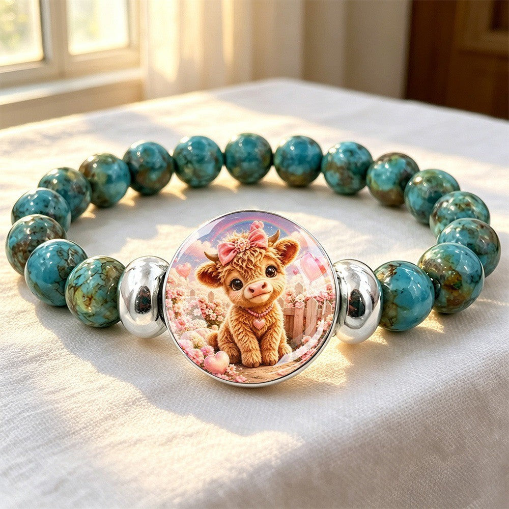 Calf Charm Turquoise Bracelet