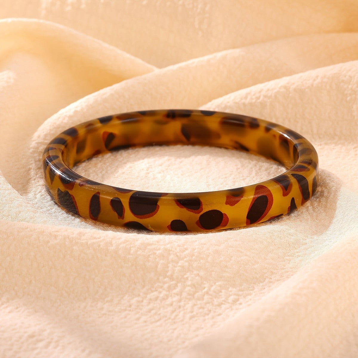 Leopard Print Resin Bangle