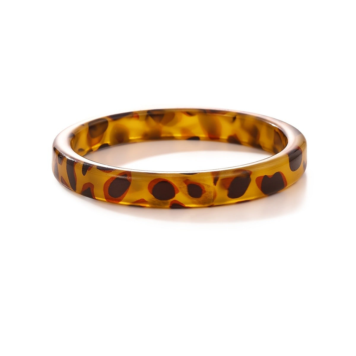 Leopard Print Resin Bangle