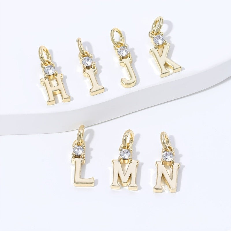 Crystal Initial Pendant