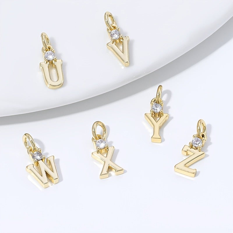 Crystal Initial Pendant