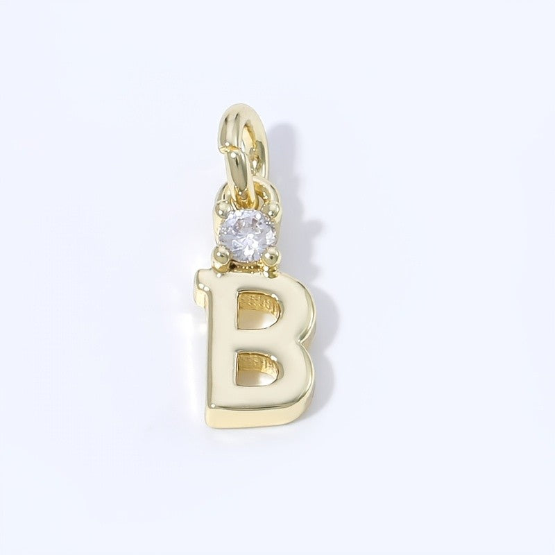 Crystal Initial Pendant
