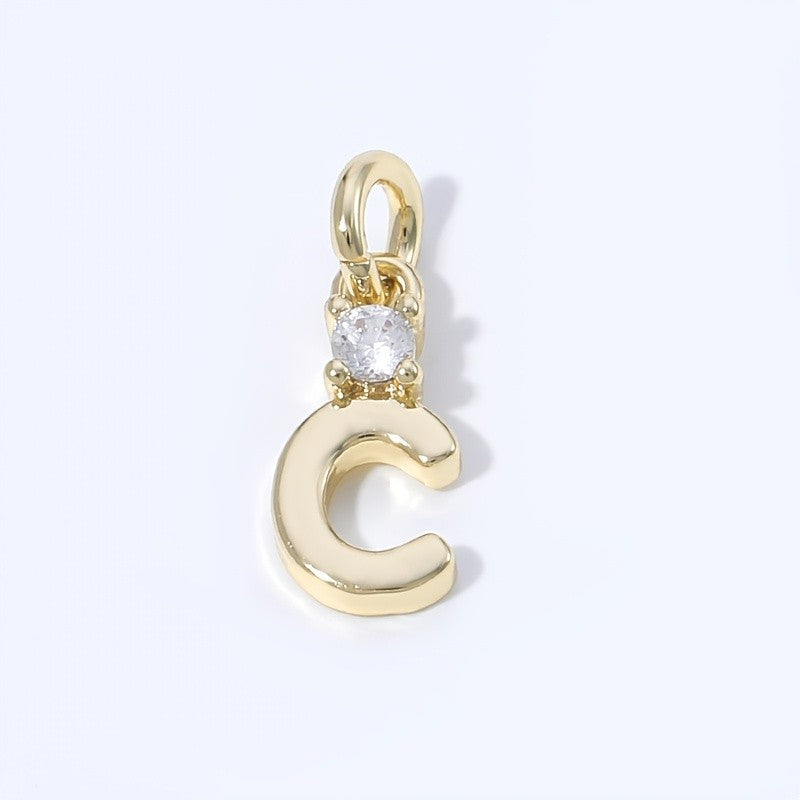 Crystal Initial Pendant