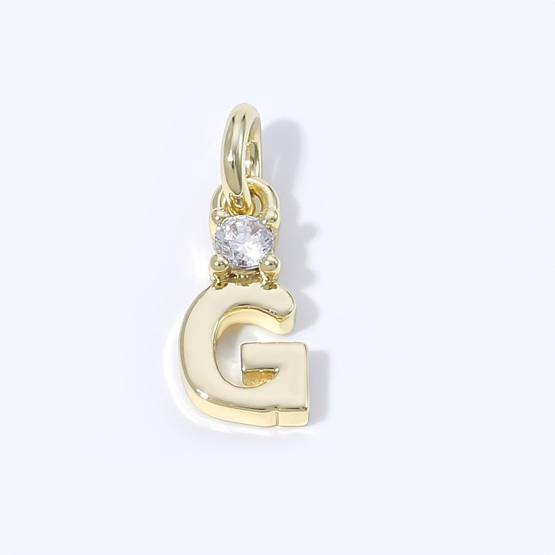 Crystal Initial Pendant