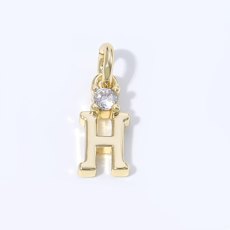 Crystal Initial Pendant