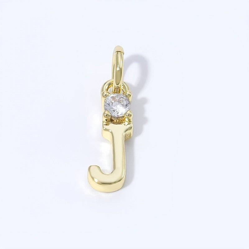 Crystal Initial Pendant