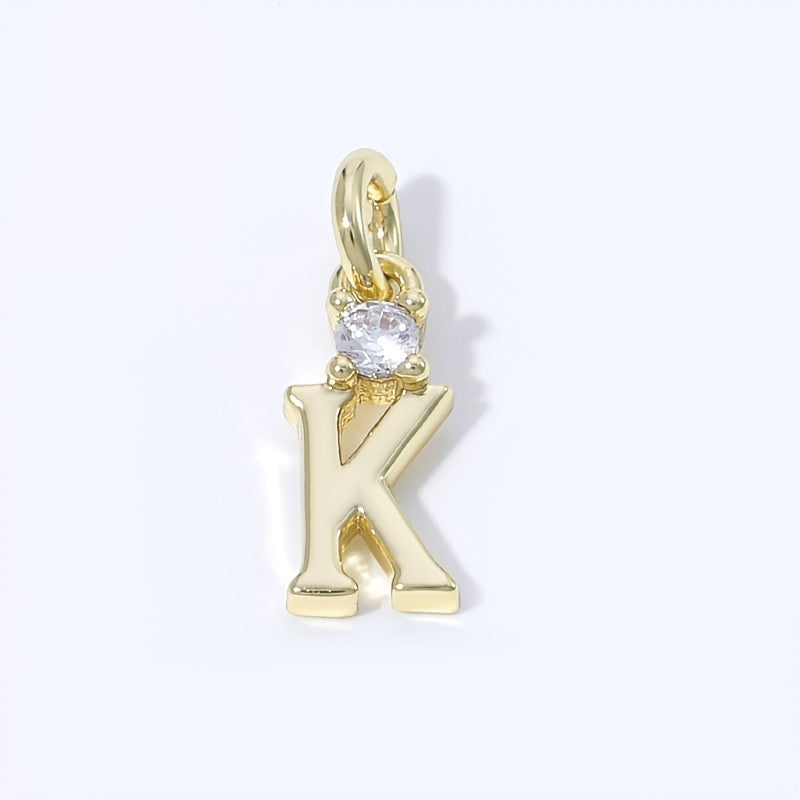 Crystal Initial Pendant