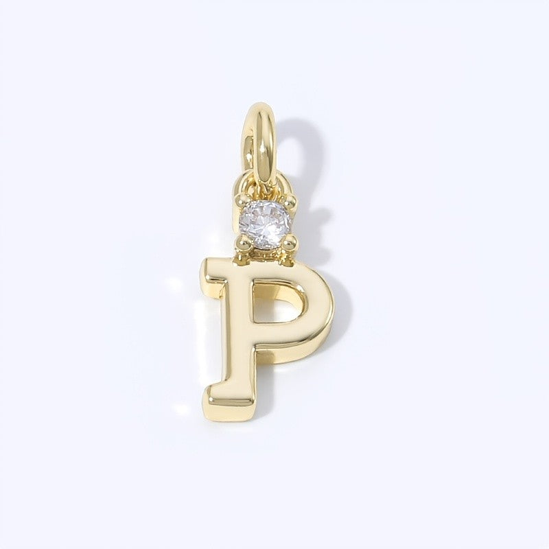 Crystal Initial Pendant