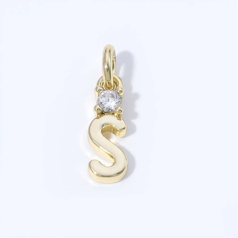 Crystal Initial Pendant