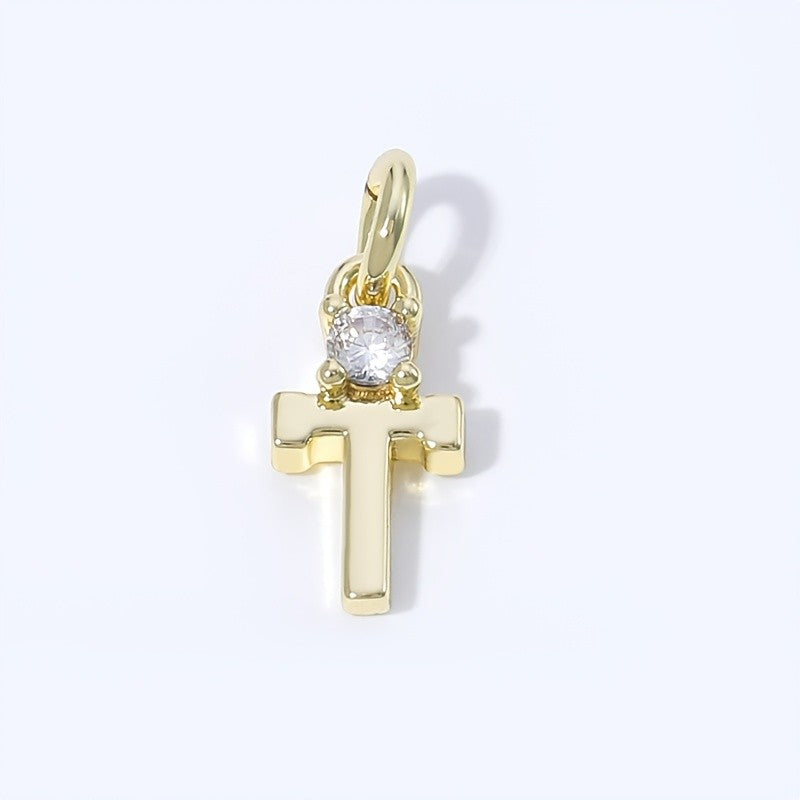 Crystal Initial Pendant