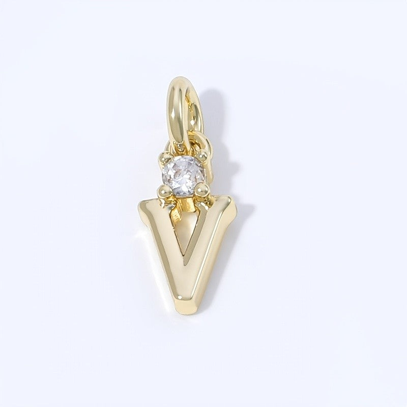 Crystal Initial Pendant