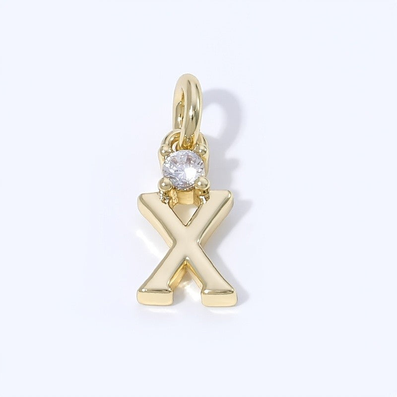 Crystal Initial Pendant
