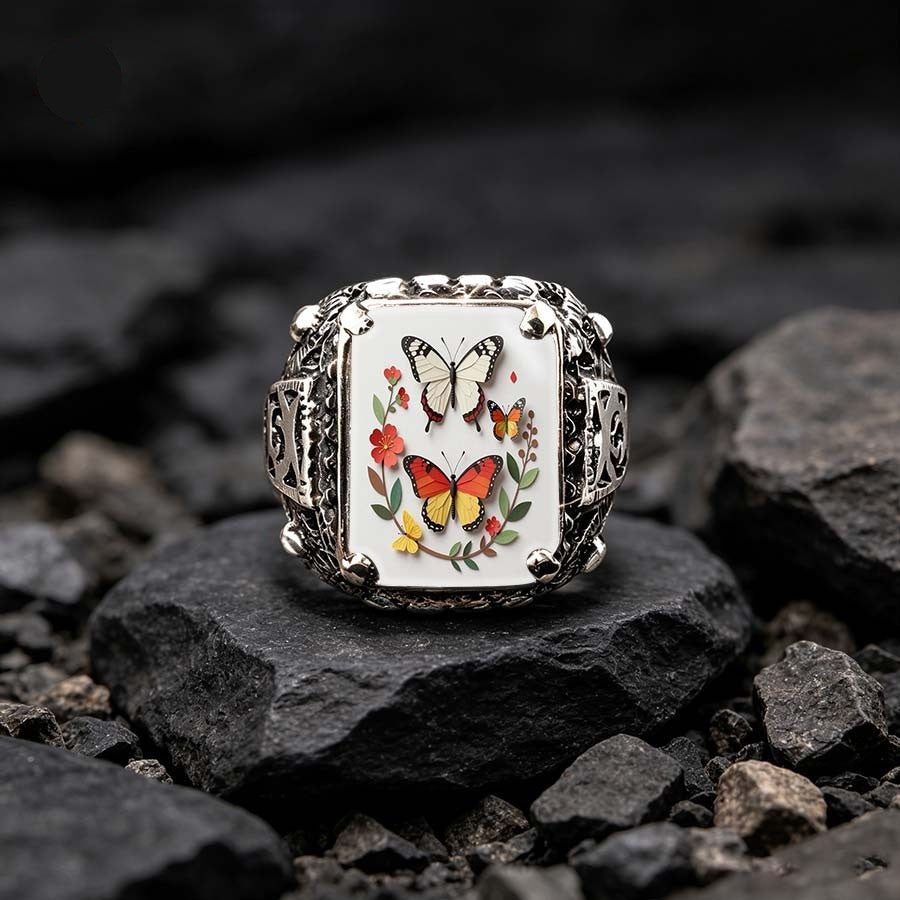 Butterfly Garden Square Ring