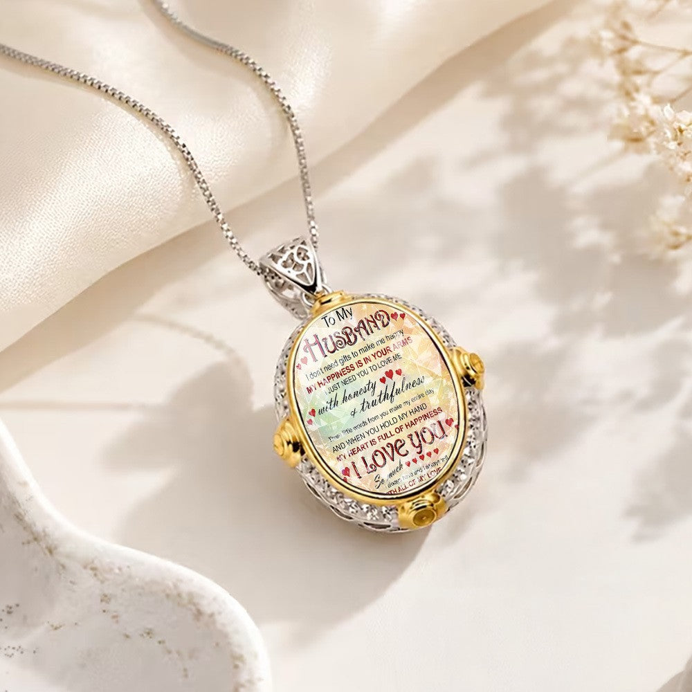To My Husband Message Pendant Necklace