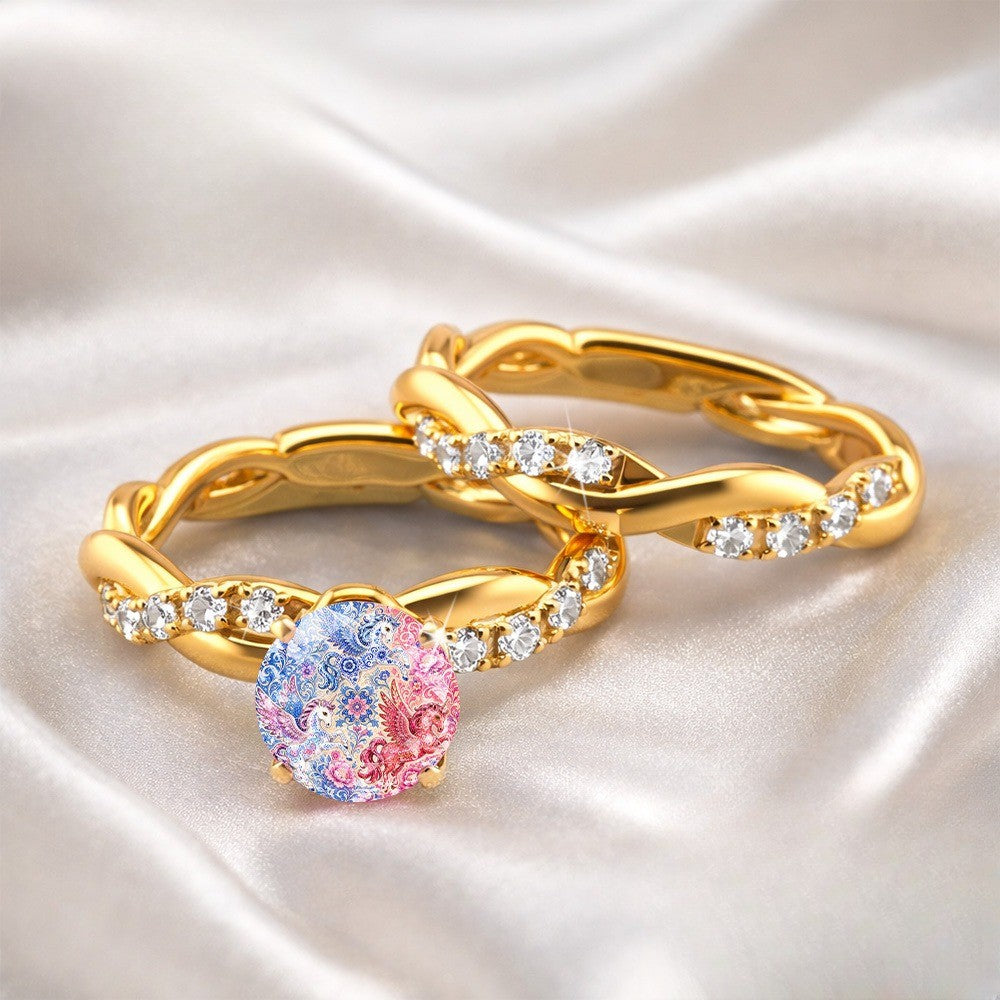 Colorful Pegasus Twisted Ring