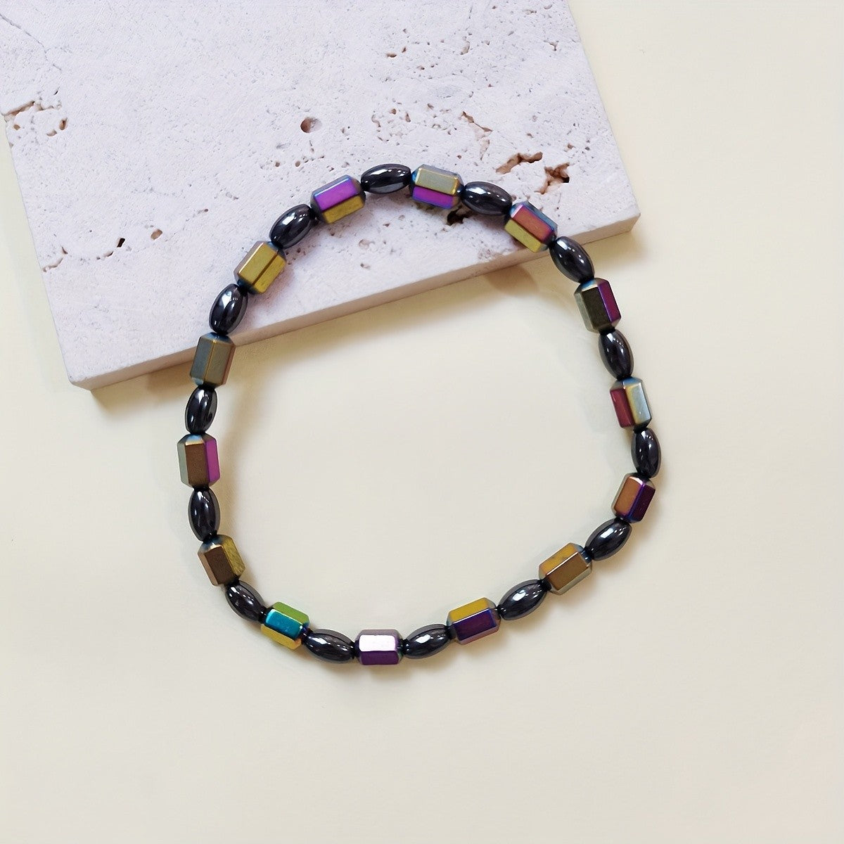 Colorful Square Bead Anklet
