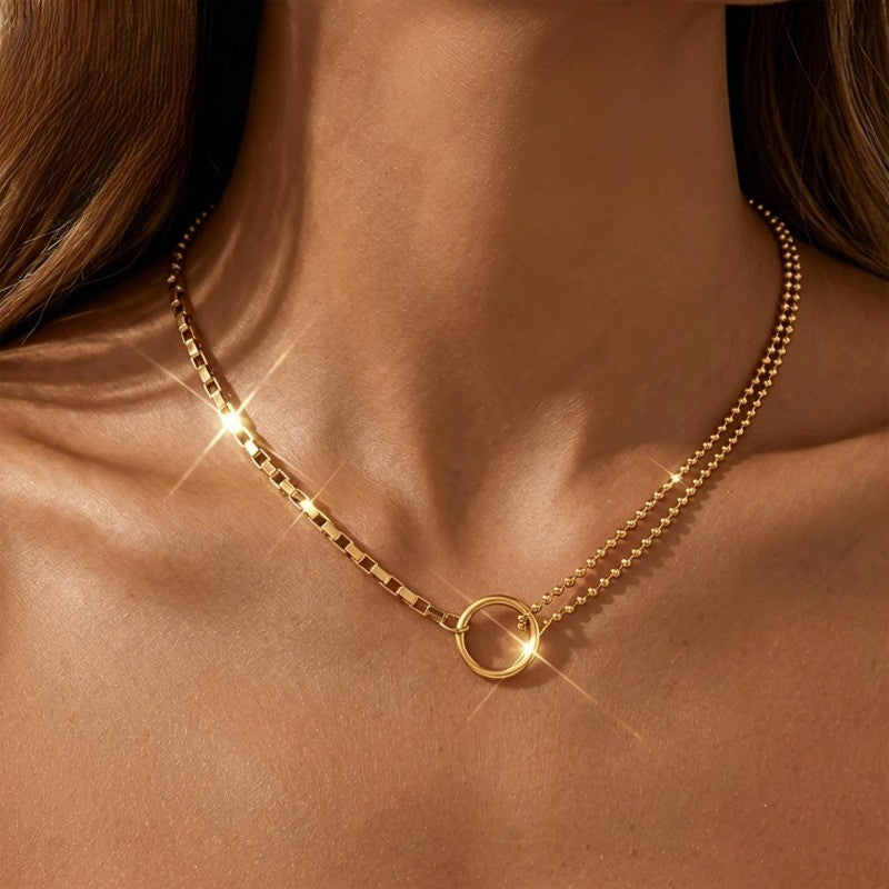 Asymmetrical Circle Necklace