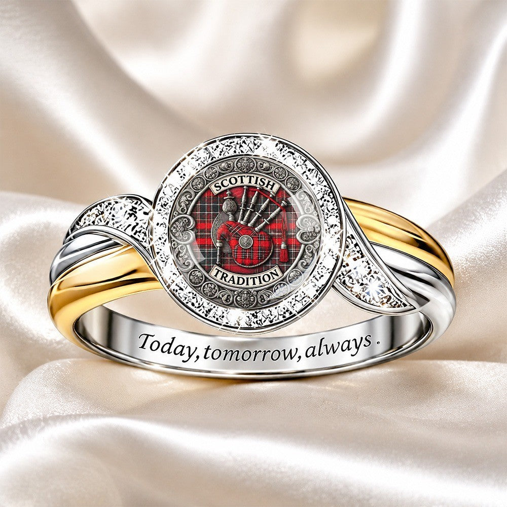 Scottish Tradition Plaid Ring