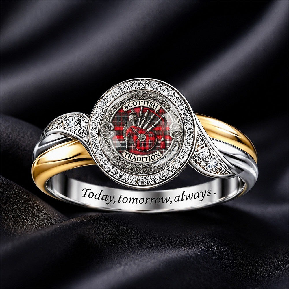 Scottish Tradition Plaid Ring