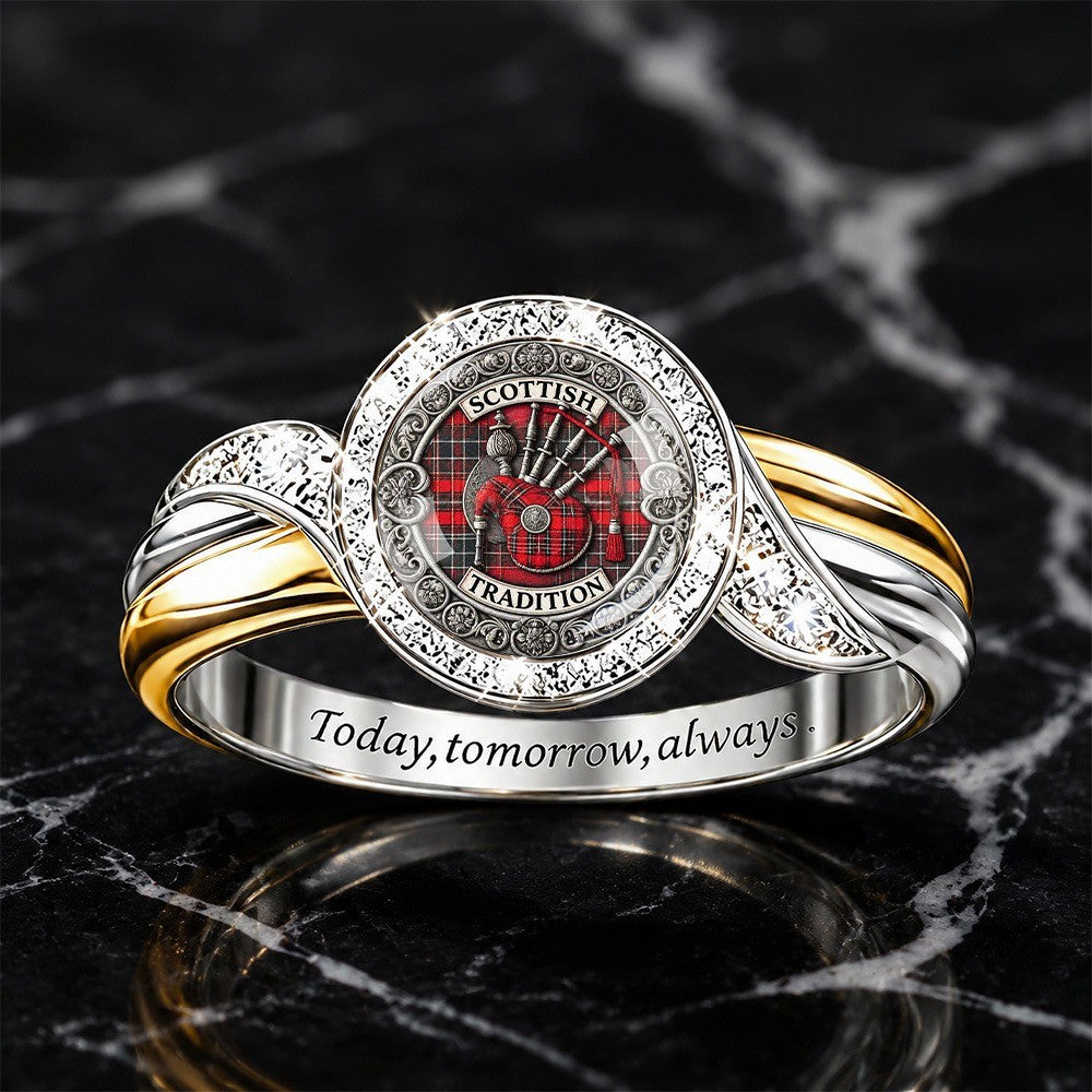 Scottish Tradition Plaid Ring