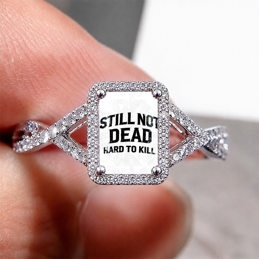 Still Not Dead Square Statement Ring