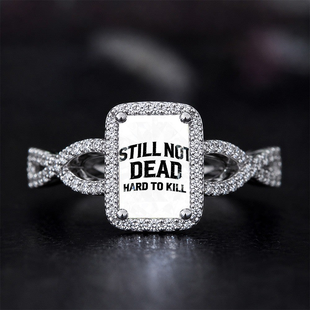 Still Not Dead Square Statement Ring