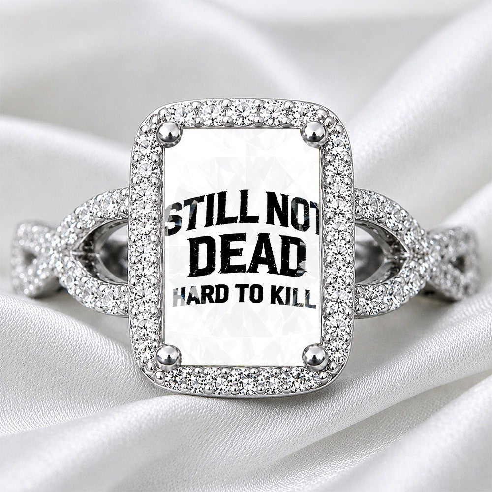 Still Not Dead Square Statement Ring
