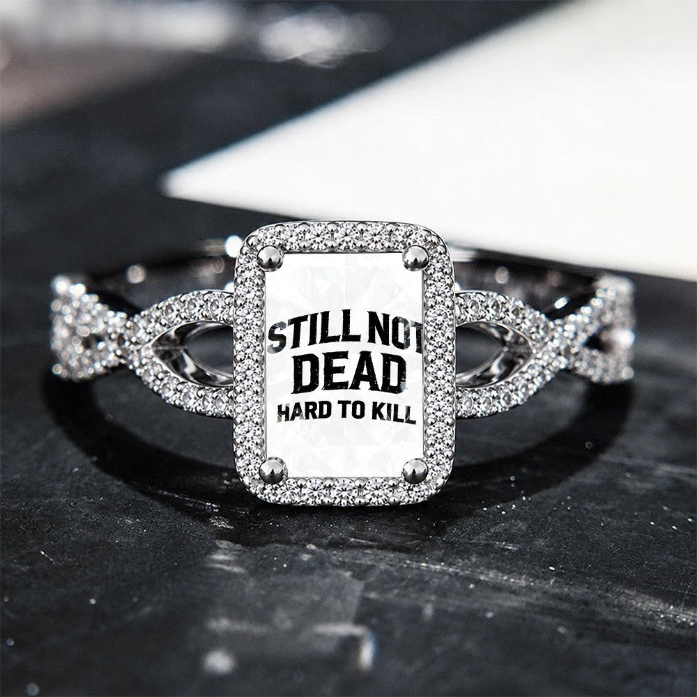 Still Not Dead Square Statement Ring