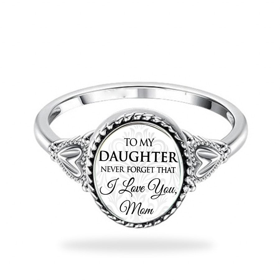 Engraved Message Oval Ring