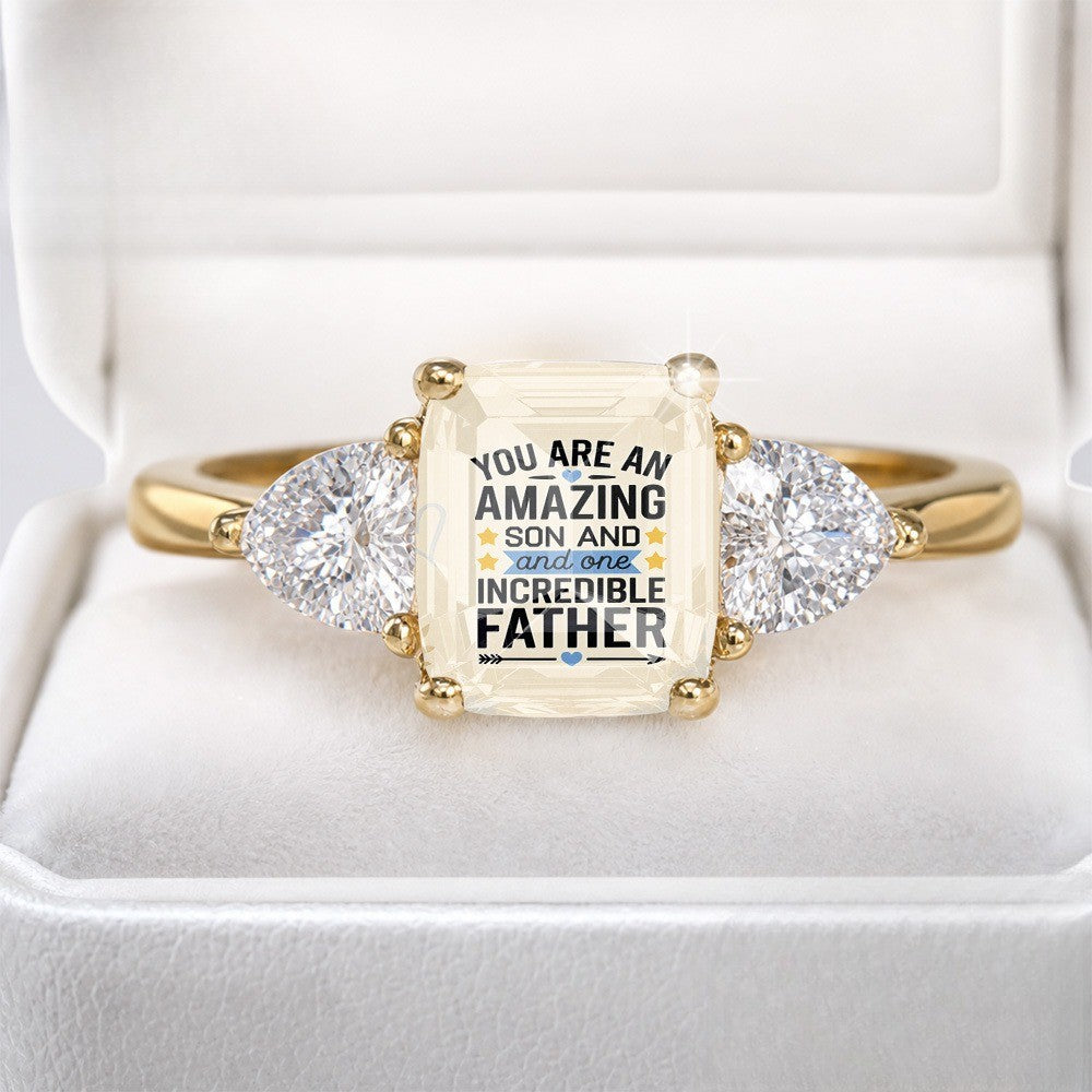 Incredible Father Message Ring