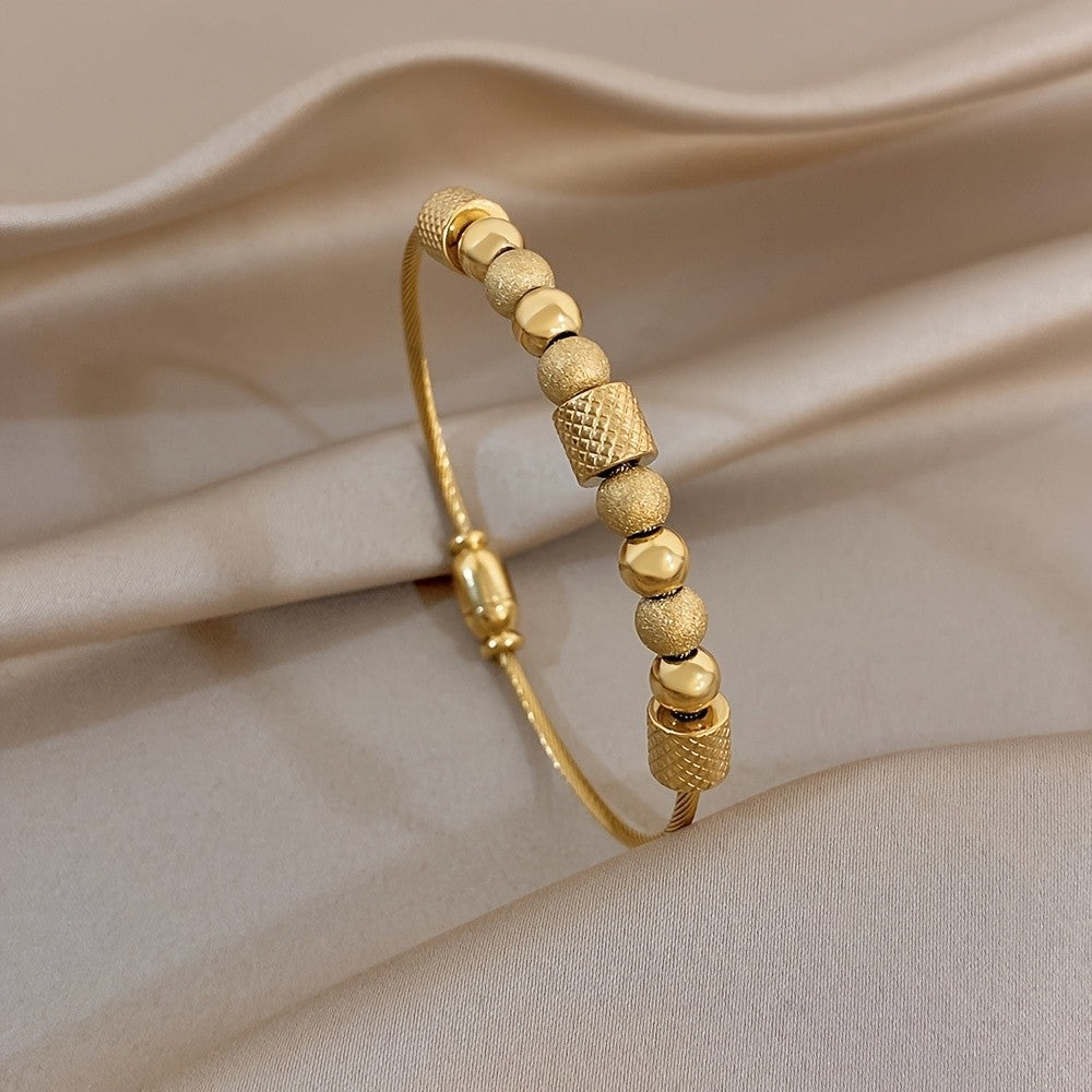 Textured Bead Cuff Bracelet