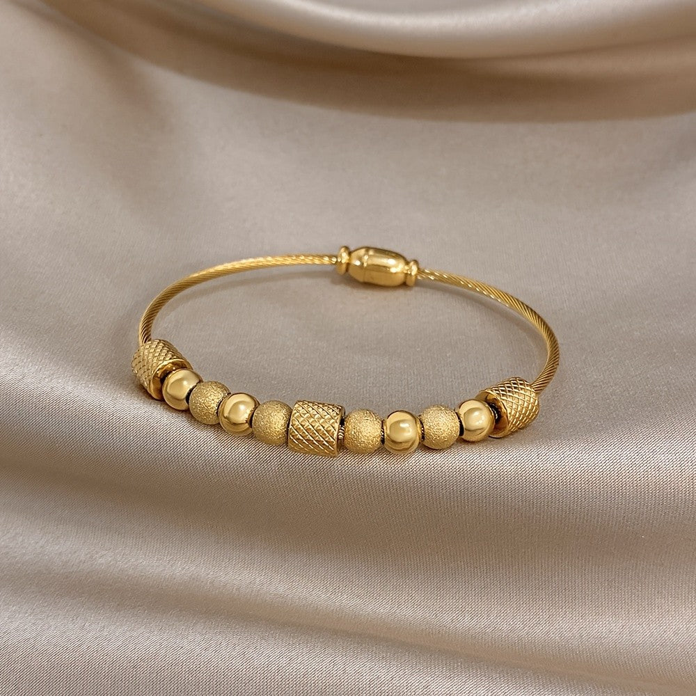 Textured Bead Cuff Bracelet