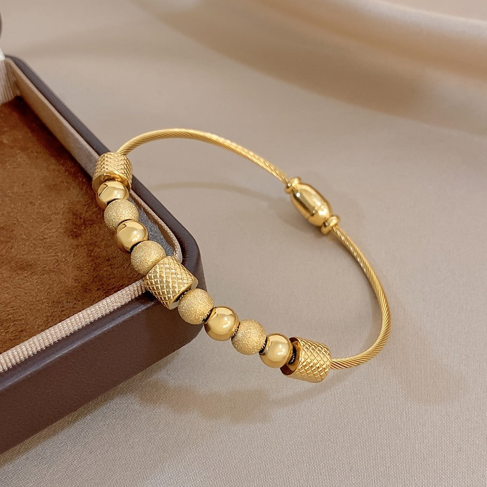 Textured Bead Cuff Bracelet