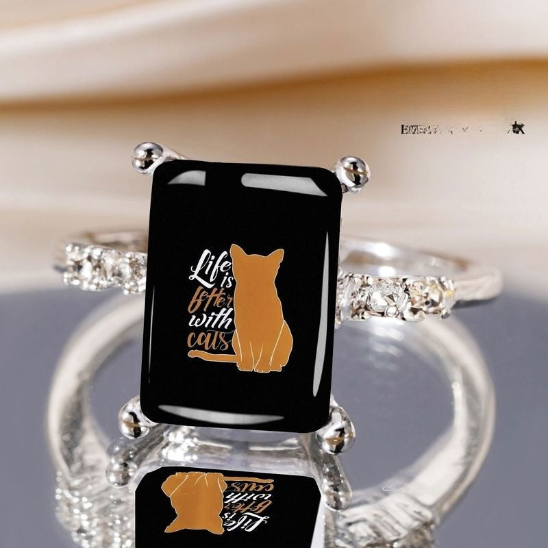 Life Is Better With Cats Rectangular Ring
