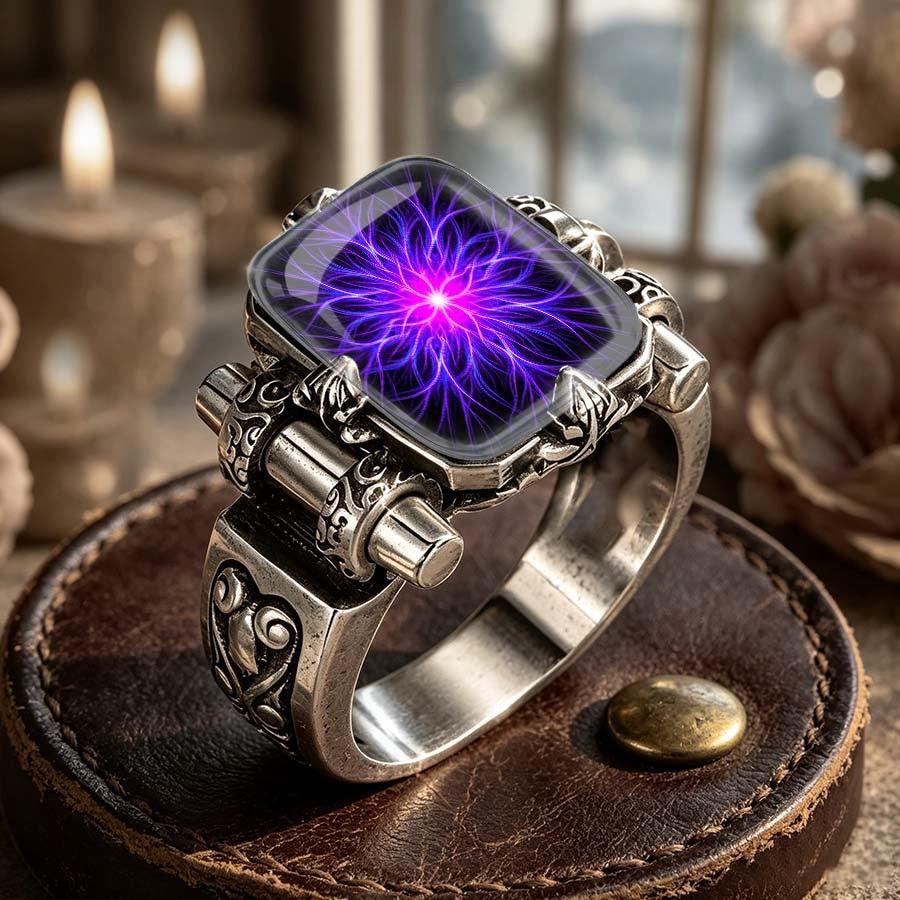 Purple Plasma Square Ring